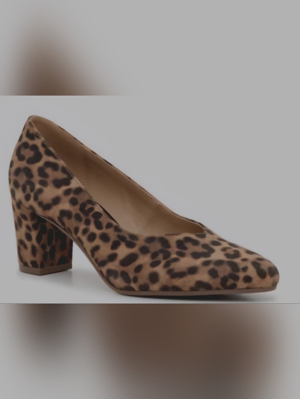 Hush Puppies Layran Leopard Print Pointed Toe Block Heel Pumps  Size 8